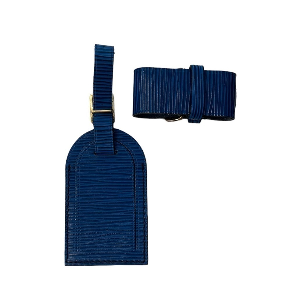 Louis Vuitton Blue Epi Luggage Tag with Poignet Authentic - Picture 4 of 10